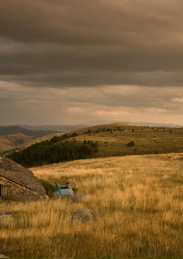 Vue sur les Cévennes depuis la Cham des Bondons sur le Mont-Lozère