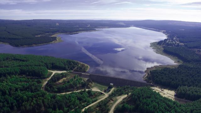 Lac de Charpal aus der Luft gesehen 1