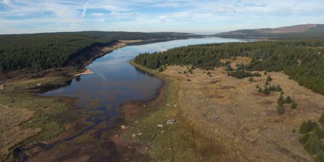 Lac de Charpal vu du ciel