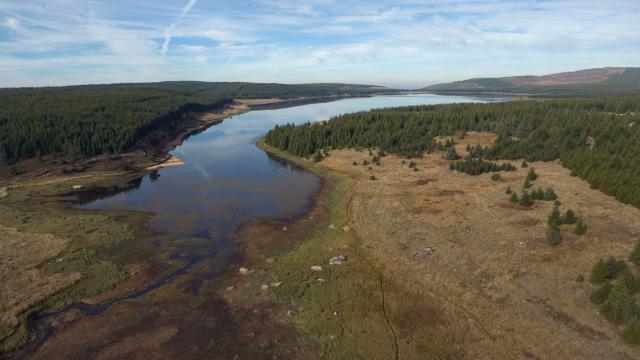 Lac de Charpal vu du ciel