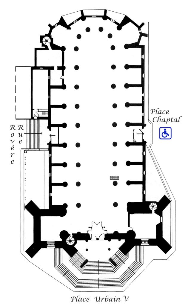 Plan de la cathédrale de Mende