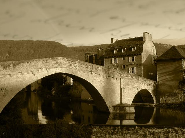 Pont Notre Dame en noir et blanc