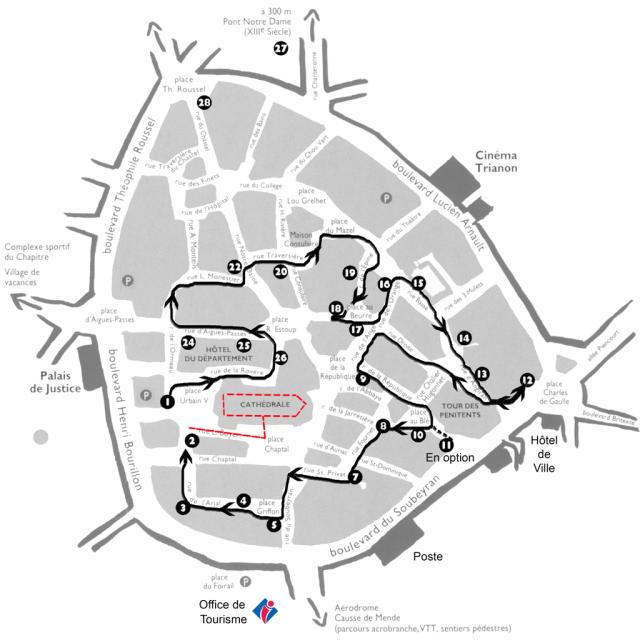 Plan de Mende adapté pour les visites en fauteuil